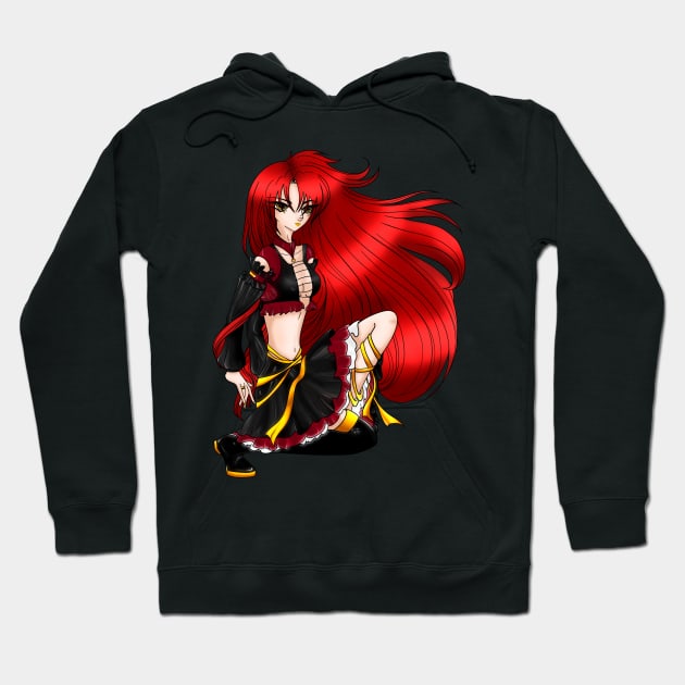 Manga /Anime Girl Redhead Hoodie by Trizi‘s Art